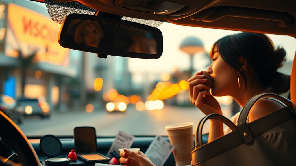 Touch-up dalam kereta sebelum turun: glam ritual ke panic station?