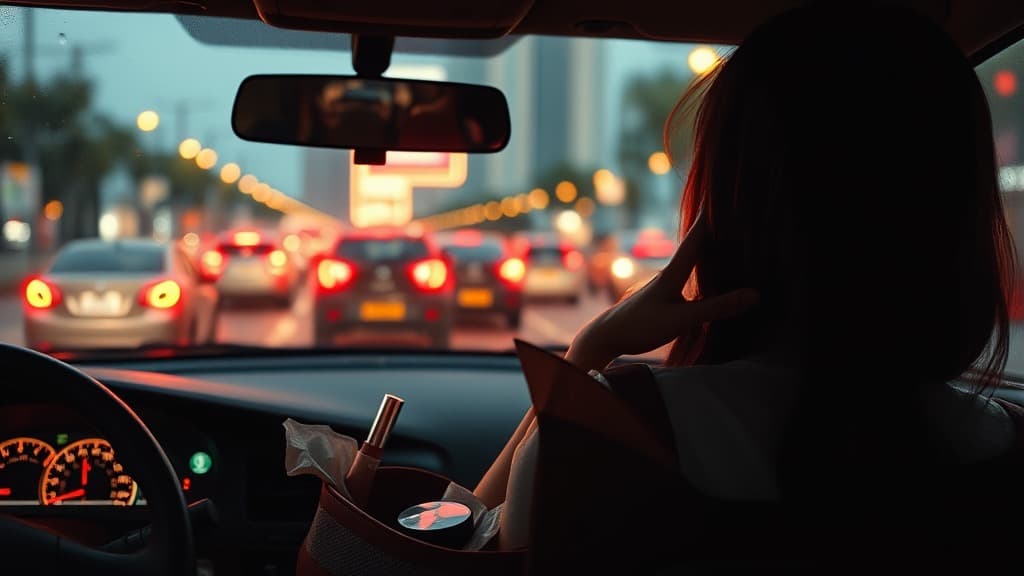 Traffic jam pukul 6: healing drive ke makeup cair dalam kereta?